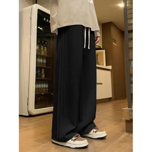 Greciilooks Track Pant For Men | Trouser Pant For Men | Baggy Pant For Men Loose Fit | Cargo Pant For Men | Track Pant Men | Men Stylish Track Pant (In, Alpha, L, Regular, Black)