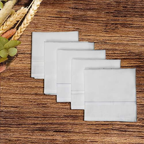 Caruso Italy Men's Luxury 100% Pure Cotton Casual Style Handkerchief White Base With Colored Border - Pack Of 5