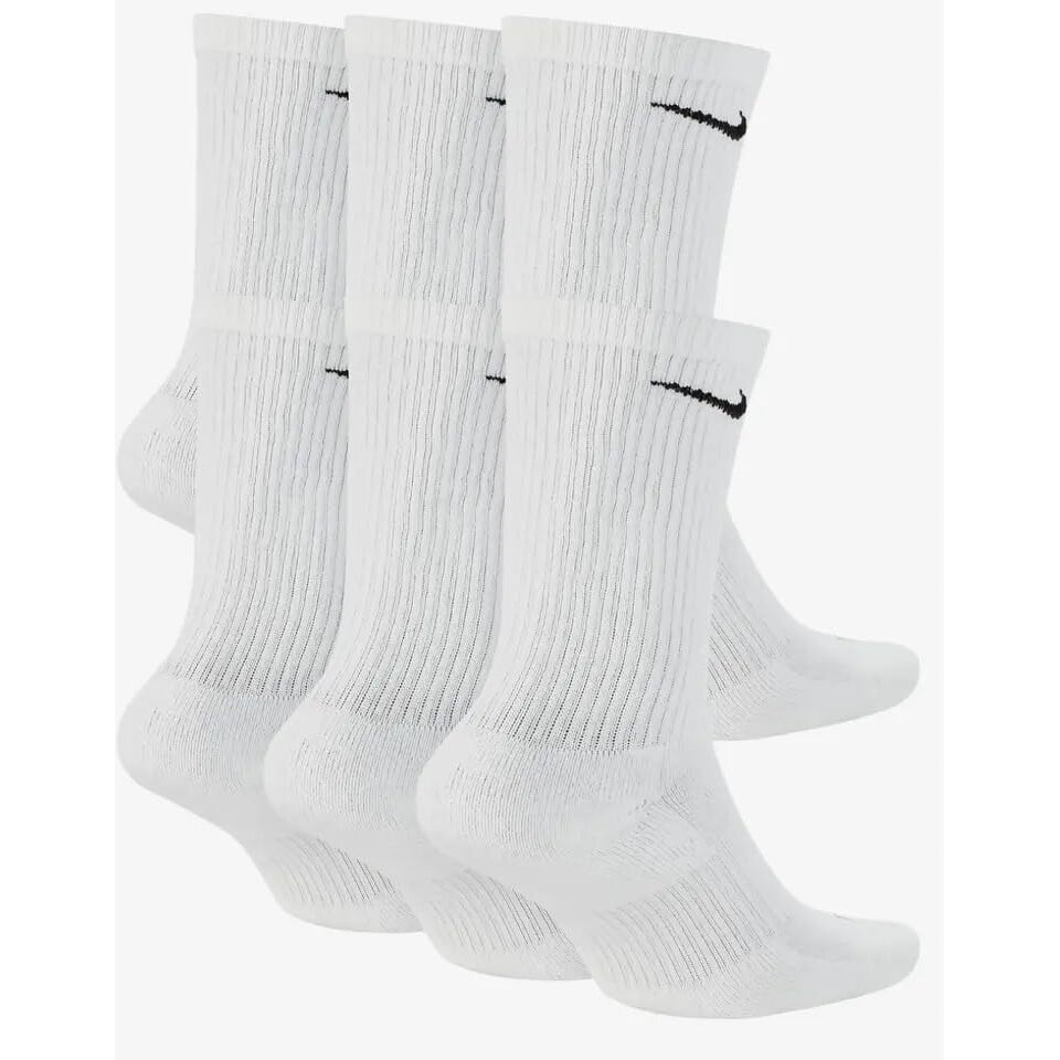 Maxcom Men Everyday Plus Cotton Cushioned Crew Calf Length Socks (3 Pair) White, Black (In, Alpha, L, White)