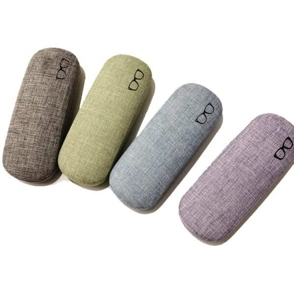 At Tech Linen Metal Hard Box Cover And Cases For Sunglasses, Eyewear, Spectacles, Chasma. (Multi-Color) (Combo Of 2 Pcs.)