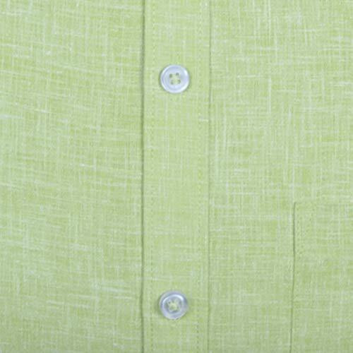 Accox Men's Half Sleeves Formal Regular Fit Cotton Linen Shirt(Gc308_42) Lightgreen