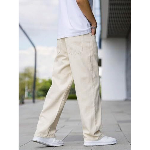 Jvx Jeans For Men || Men Jeans || Looses Fit Denimjeans || Baggyjeans (Njj-04) (In, Numeric, 36, Cream)