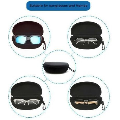 At Tech Zipper Hook Cases/Cover/Pouch/Box For Eyewear, Sunglasses, Spectacles & Goggles For Men & Women. (Combo Of 2) (Multi-Color) C7