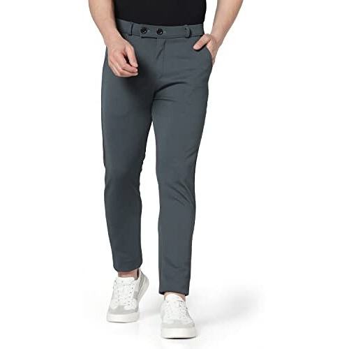 Toplot Men's Formal Trousers || Slim Fit Men's Wear Trousers || Stretchable Formal Pant Trousers || Trouser For Men (Formal-5068-Teal-34)