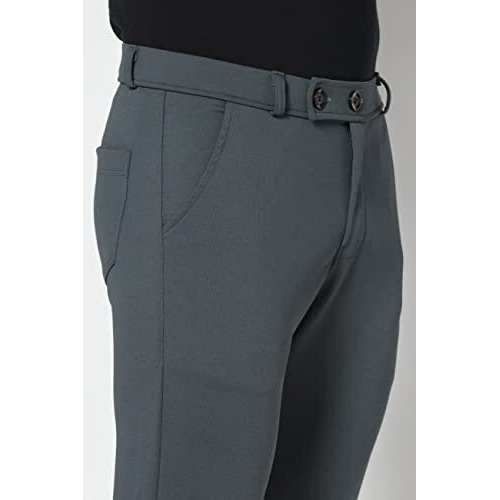 Toplot Men's Formal Trousers || Slim Fit Men's Wear Trousers || Stretchable Formal Pant Trousers || Trouser For Men (Formal-5068-Teal-34)