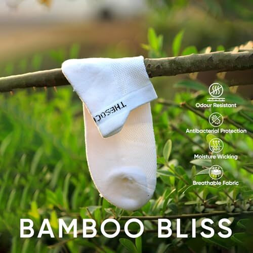 The Sock Street Bamboo Socks For Men | Ankle Length Low Cut Premium Material | Odour-Free, Breathable & Durable | Padded Base & Anti-Bacterial | 3X Softer Than Cotton Socks | Pack Of 3 | Multi