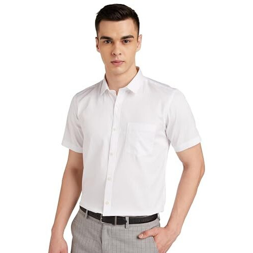 Amazon Brand - Symbol Men's Solid Regular Shirt (Ss20-Sym-Fs-03_Epp-1A (Hs)_White 40)