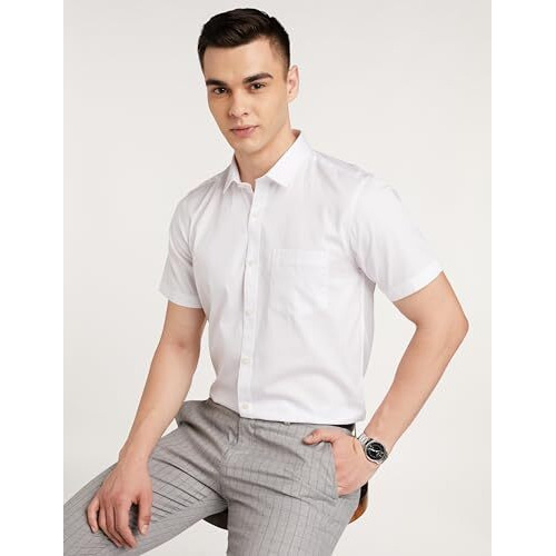 Amazon Brand - Symbol Men's Solid Regular Shirt (Ss20-Sym-Fs-03_Epp-1A (Hs)_White 40)