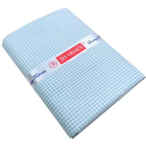 Jhabak's Unstitched Polyester Checkered Shirt & Trouser Fabric - 2.25 Mtr Shirt Cloth - 1.20 Mtr Pant Piece