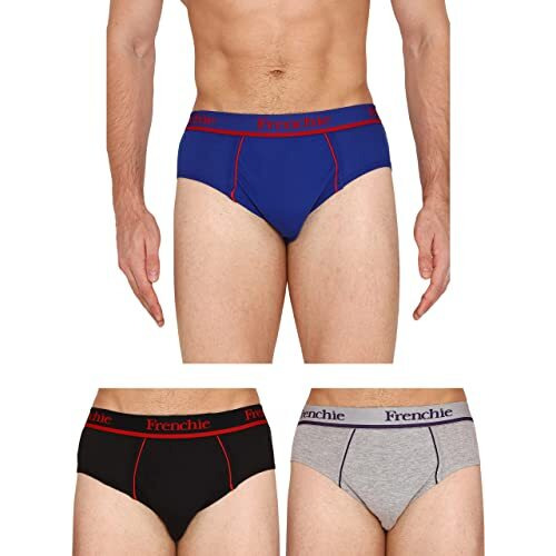 Vip Frenchie Pro Cotton Briefs Pack Of 3 (Assorted_100Cm, Men)