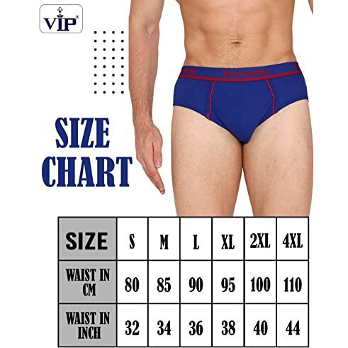 Vip Frenchie Pro Cotton Briefs Pack Of 3 (Assorted_100Cm, Men)