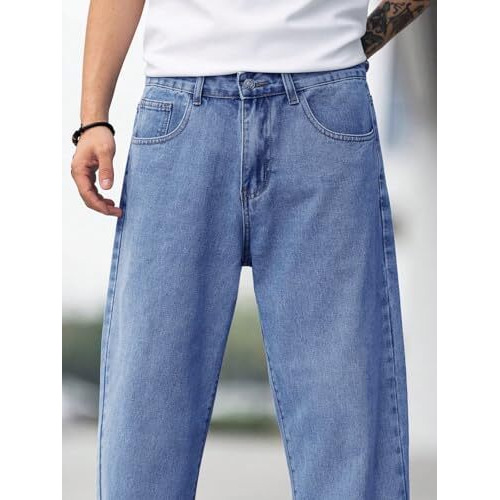 Kotty Men's Vintage Wash With A Modern Twist Faded Jeans(Blue,32)