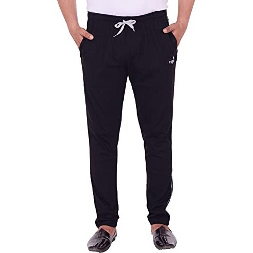 Vego Men's Regular Fit Cotton Trackpants (Vego-111-Black-4Xl_Black_4Xl) | Rise Style High Rise