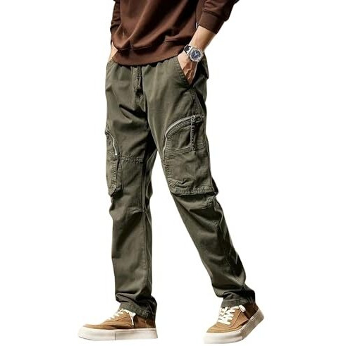 Lymio Men Cargo || Men Cargo Pants || Men Cargo Pants Cotton || Cargos For Men (Cargo-83-M) Green