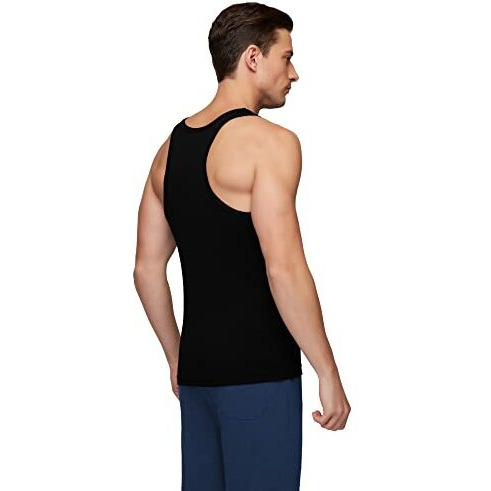 Xyxx Men's Super Combed Cotton Round Neck Ribbed Vest - High Moisture Absorbing Innerwear For Men With Anti-Microbial Silver Finish