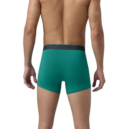 Xyxx Men Micro Modal Trunk, Snug Fit, Solid, Pack Of 2, Xytrnk2Pckn416L, Black+Navigate, L