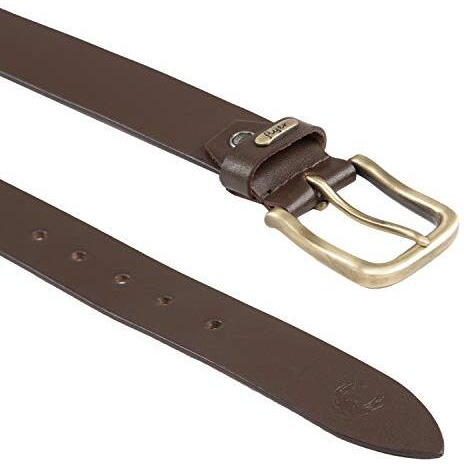 Flyer Men's Leather Belt (Formal/Casual) (Colour -Brown) (Size -34) Buckle Adjustable Size Genuine Leather (Br908-34) (Pack Of 1)