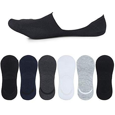 Creature Anti-Slip Unisex Cotton Invisible No Show Cotton Loafer Socks With Anti Slip Silicon Grip Multi-Color Pack Of 6 (Scs-2502)
