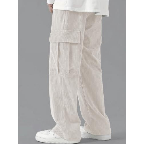 Greciilooks Cargo For Men | Men Cargo Pants | Men Cargo Pants | Men Cargo | Trousers For Men | Baggy Cargo Pants For Men | Cargos For Men (Gl-Tp-1126-M-Maroon) Cream