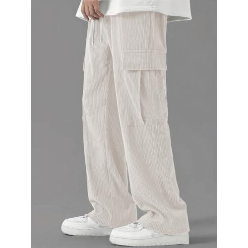Greciilooks Cargo For Men | Men Cargo Pants | Men Cargo Pants | Men Cargo | Trousers For Men | Baggy Cargo Pants For Men | Cargos For Men (Gl-Tp-1126-M-Maroon) Cream