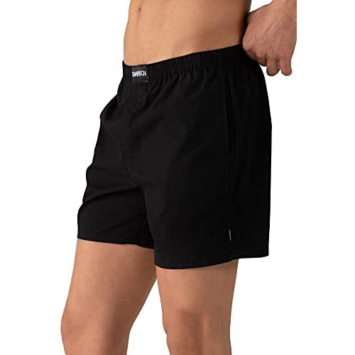 Damensch Men Cotton Boxers (Pack Of 2) (Dam-Sld-Lbx-Cab-Lg-Pack-2-M_I.Cape Black, Las Grey_M)