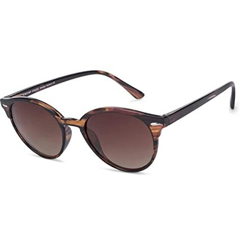Vincent Chase By Lenskart | Full Rim Round Branded Latest And Stylish Sunglasses | Polarized And 100% Uv Protected | Men & Women | Large | Vc S12585