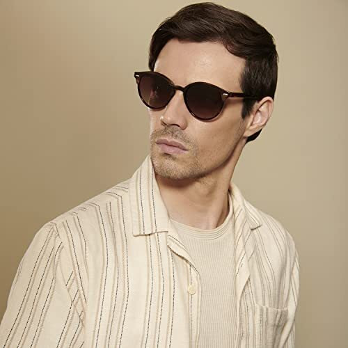 Vincent Chase By Lenskart | Full Rim Round Branded Latest And Stylish Sunglasses | Polarized And 100% Uv Protected | Men & Women | Large | Vc S12585
