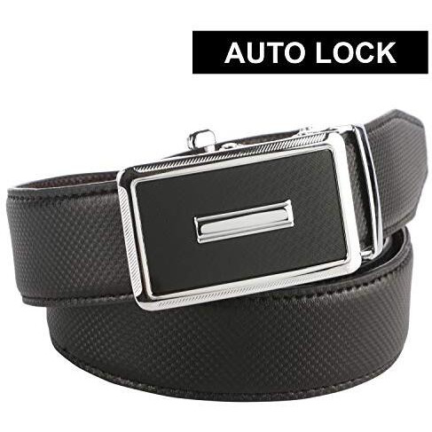 Labnoft Men's Pu Leather Auto Lock Belt (Belt-003-Xl) (Black)