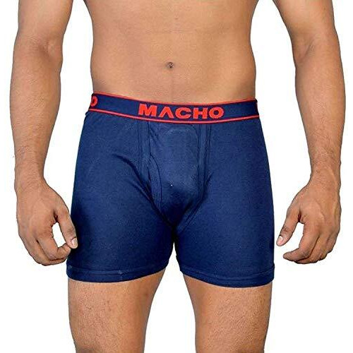Macho Men's Long Cotton Fine Trunk Pack Of 4 (Multi Color), 90 Cm