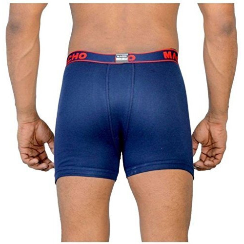 Macho Men's Long Cotton Fine Trunk Pack Of 4 (Multi Color), 90 Cm