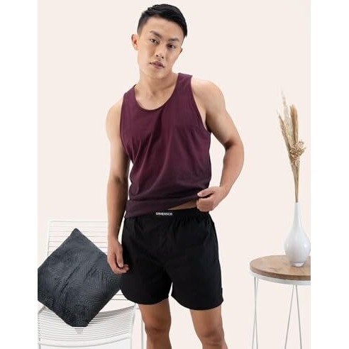 Damensch Men's Regular Fit Cotton Breeze Ultra-Light Solid Boxer Shorts