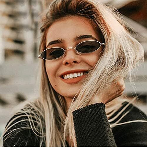 Roshfort Retro Diamond Cateye Sunglasses Featuring Small Metal Frames And Non-Polarized Lenses Uv Protection For Men & Women. (Silver-Black, C-4)