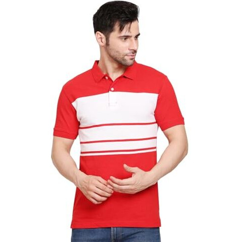 Scott International Men's Rich Cotton Regular Fit Striper Polo T-Shirt | Collar Half Sleeves Tshirt For Men Stylish