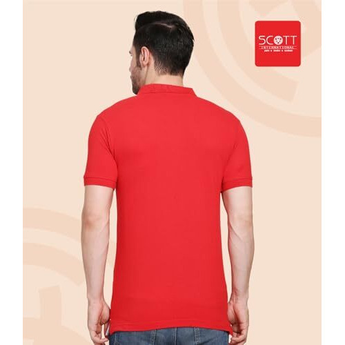 Scott International Men's Rich Cotton Regular Fit Striper Polo T-Shirt | Collar Half Sleeves Tshirt For Men Stylish