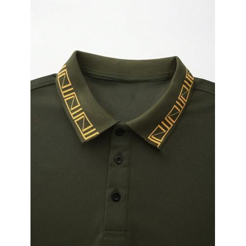 Greciilooks Solid Regular Fit Polo Casual For Men Stylish Latest | Half Sleeve T Shirt (Gl-Mt-1129_Green L)