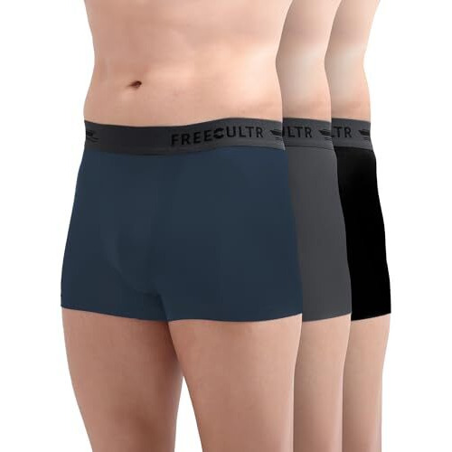 Freecultr Men's Underwear Anti Bacterial Micromodal Airsoft Brief - Non Itch No Chaffing Sweat Proof-(Xpat & Crux Waistband), Large,Black