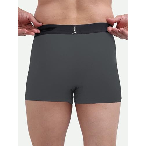 Freecultr Men's Underwear Anti Bacterial Micromodal Airsoft Brief - Non Itch No Chaffing Sweat Proof-(Xpat & Crux Waistband), Large,Black