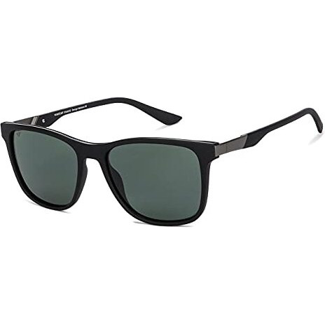 Vincent Chase By Lenskart | Matte Black-Green Square Sunglasses | Polarized & Uv Protected | For Men & Women | Large | Vc S13820