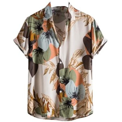 Dhruvi Trendz Mens Rayon Men's Casual Shirt Regular Fit Western (Dt-Ms-6063_Off White_L)