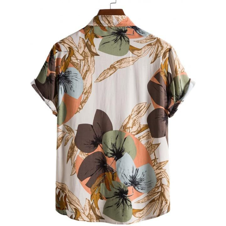 Dhruvi Trendz Mens Rayon Men's Casual Shirt Regular Fit Western (Dt-Ms-6063_Off White_L)