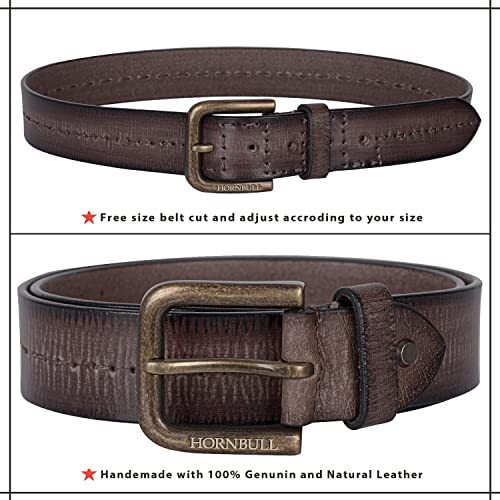 Hornbull Andrew Brown Leather Belt For Men | Leather Belt For Men | Mens Belt