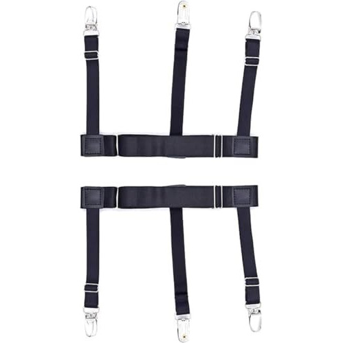 Style Keepers Men Shirts Stays Upgrade Adjustable Elastic Shirt Garter Shirts Holder With Non-Slip Locking Clamps Shirt Garters For Police Military, Keep Shirt Tucked In (Style B)