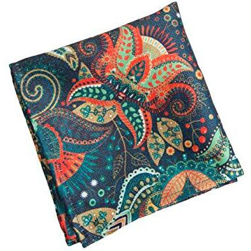To The Nines Velvet Men's Casual Style Green Satin Premium Pocket Square, Free Size