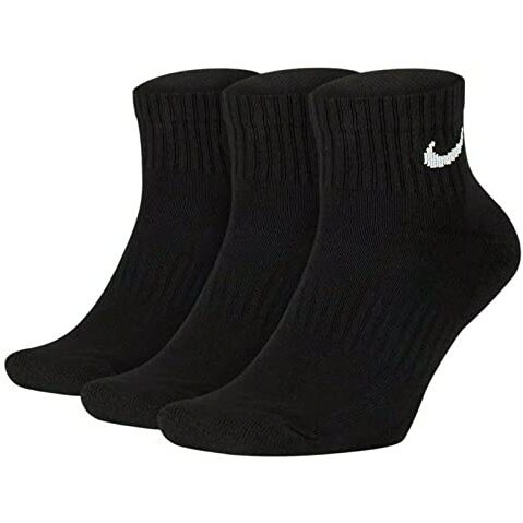 Maxcom Cotton Mens Womens Unisex Everyday Ankle Length Socks Sports Workout Lightweight Training Anklet Sock 3 Pairs(M,L) (Black, L)