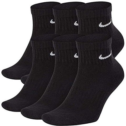 Maxcom Cotton Mens Womens Unisex Everyday Ankle Length Socks Sports Workout Lightweight Training Anklet Sock 3 Pairs(M,L) (Black, L)