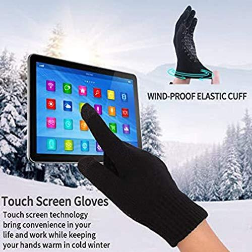 Huntsmans Era Winter Touchscreen, Anti-Slip Warm Thermal Woolen Gloves For Men And Women/Winter Gloves (Black 1Pair)