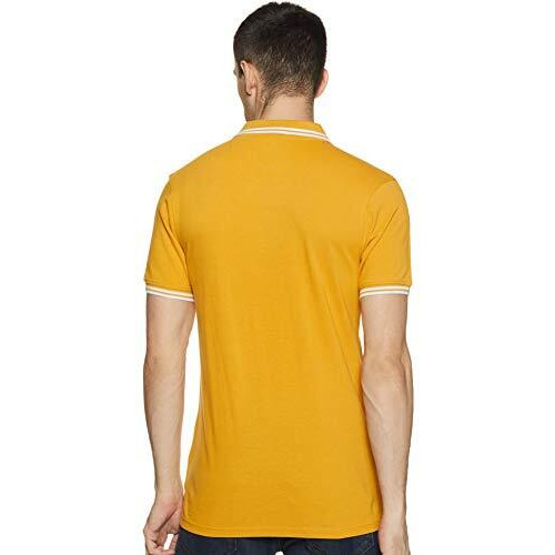 Amazon Brand - Symbol Men's Solid Regular Fit Polo (Ct-Single_Mineral Yellow_S)
