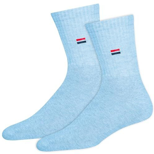 Navysport Men's Crew Length Cushion Cotton Socks (Pack Of 3) (Denim Blue) Free Size