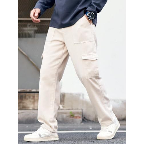 Tagas Men Relaxed Fit Denim Jeans | Denim Cargo | Multi Pocket Pant For Men's | Men Loose Fit Jeans | Mdj-19