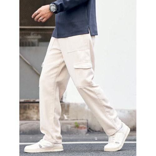 Tagas Men Relaxed Fit Denim Jeans | Denim Cargo | Multi Pocket Pant For Men's | Men Loose Fit Jeans | Mdj-19